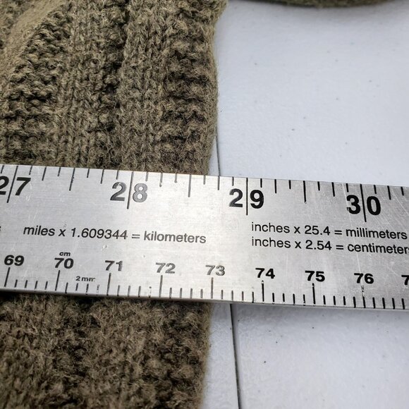 Vintage Industrial Rags Sweater Mens Extra Large Olive Green Button Pullover 90s - Picture 8 of 9